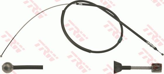Трос ручника (тросик ручного тормоза) TRW задний левый для BMW 5 V (E60/E61) 2001-2010. Артикул GCH524