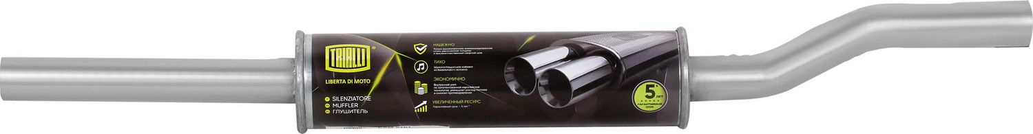 Глушитель (средняя часть) Trialli. Артикул EAM 0101