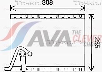 Испаритель кондиционера AVA (алюминий). Артикул PEV401