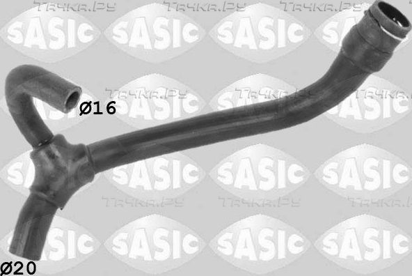 Патрубок радиатора (системы охлаждения) Sasic левый для Opel Combo C 2004-2011. Артикул 3406337