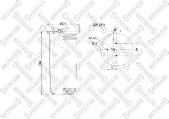 Пневмоподушка (пневморессора) Stellox. Артикул 84-00137-SX