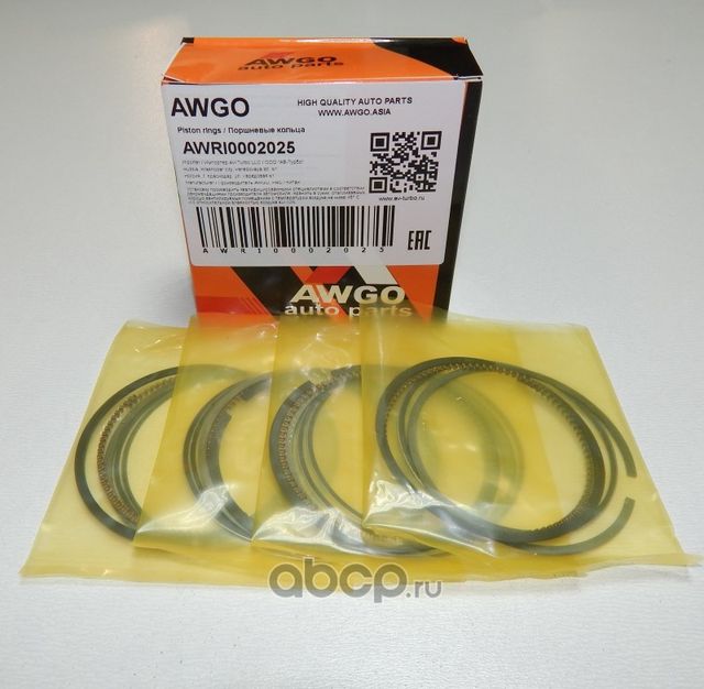 Компл. колец 0,25 на 4 поршня AWRI0002025 (Awgo). Артикул AWRI0002025