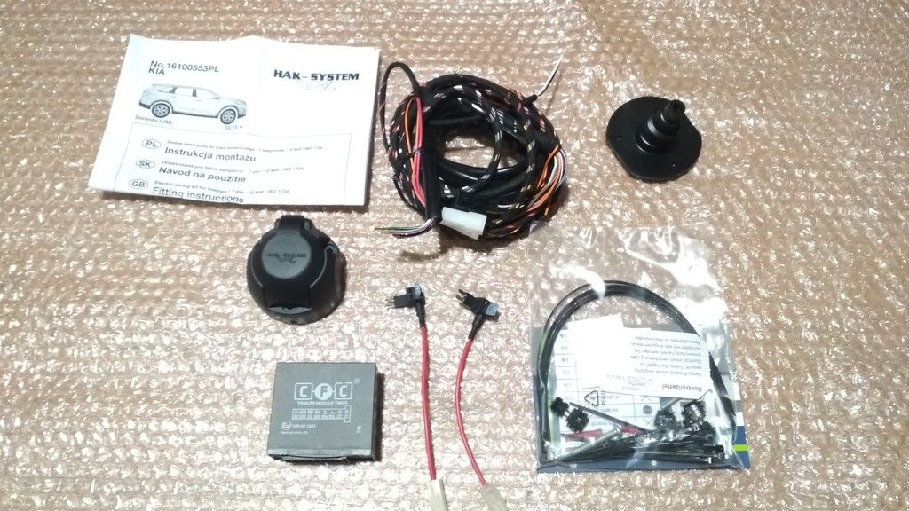 Штатная электрика фаркопа Hak-System (полный комплект) 7-полюсная для Kia Sorento II UM 2014-2020. Артикул 16100553