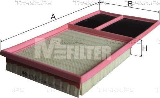 Воздушный фильтр MFilter для Volkswagen Golf VI 2007-2013. Артикул K 746