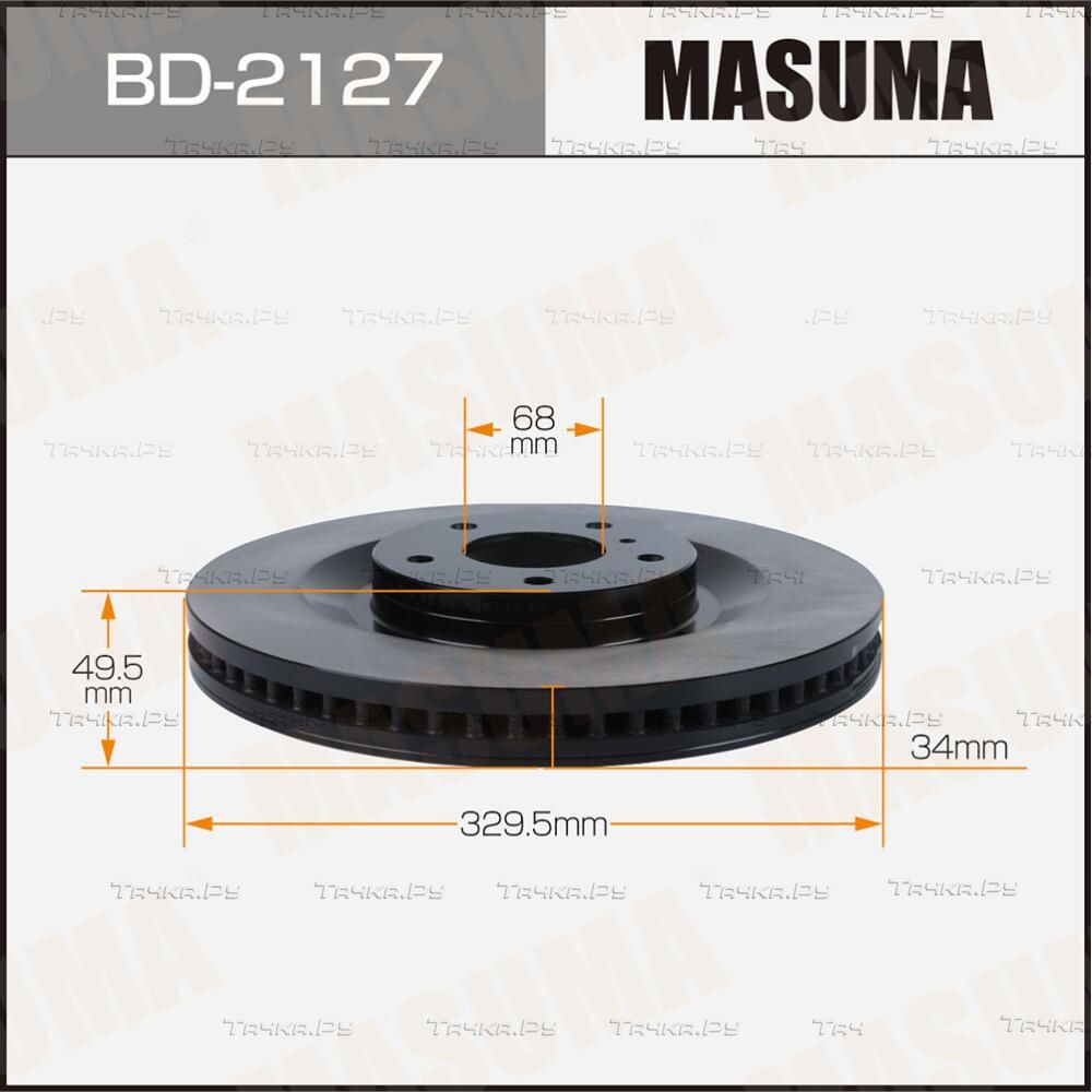 Диск тормозной MASUMA, front INFINITI Q50 17. Артикул BD2127