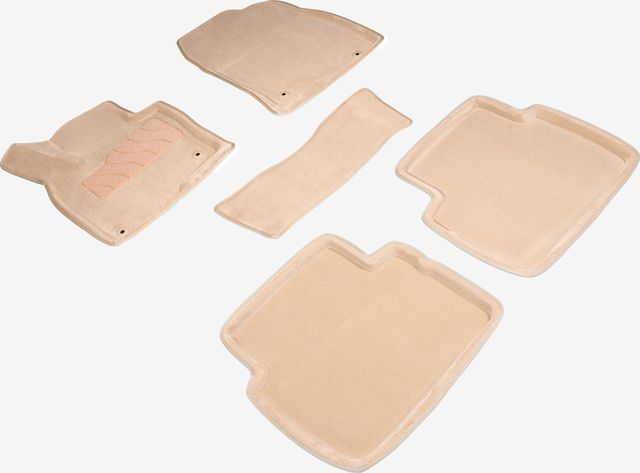 Коврики Seintex 3D ворсовые для салона Mazda CX-5 II 2017-2026 БЕЖЕВЫЕ. Артикул 94318