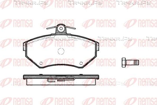 Тормозные колодки Remsa передние для Volkswagen Jetta II 1986-1991. Артикул 0631.00