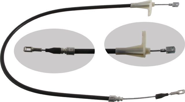Трос ручника (тросик ручного тормоза) Febi Bilstein задний правый/левый для Mercedes-Benz E-Класс I (W124) 1993-1998. Артикул 01666