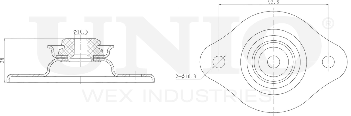 Опора амортизационной стойки (Unio). Артикул RMP-13085
