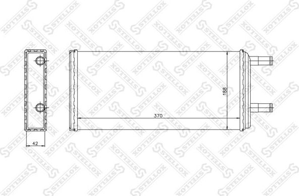 Радиатор отопителя (печки) Stellox для Volvo  F12 1977-1994. Артикул 10-35233-SX