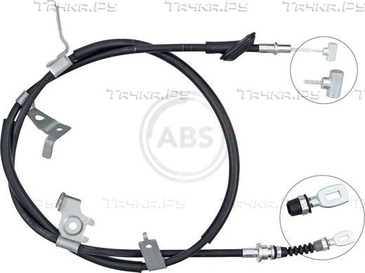 Трос ручника (тросик ручного тормоза) ABS. Артикул K13417