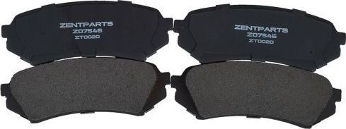Тормозные колодки Zentparts. Артикул Z07546