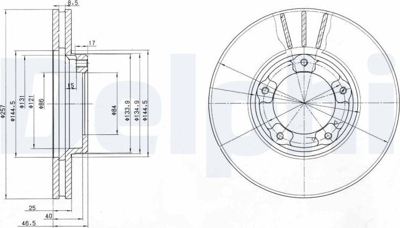 Тормозной диск Delphi. Артикул BG2423