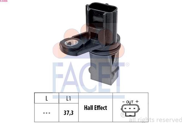 Датчик ABS Facet Made in Italy - OE Equivalent для Jaguar X-Type I 2001-2009. Артикул 9.0498