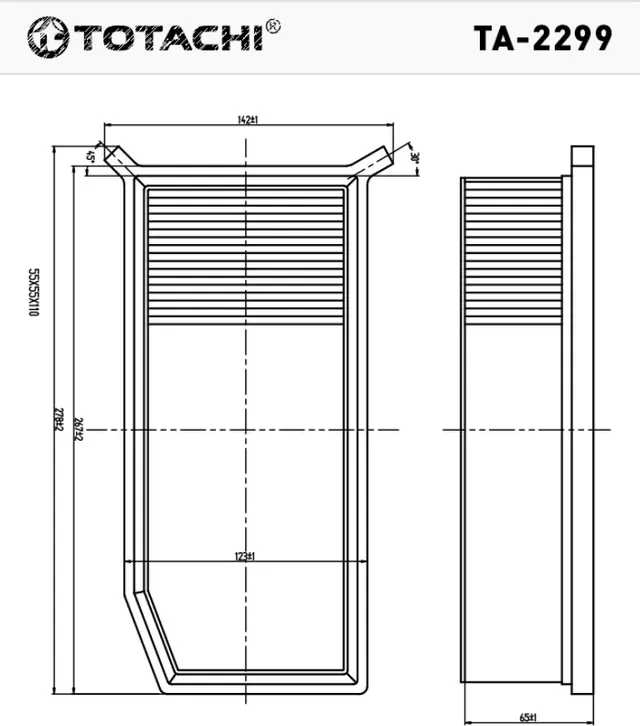ФИЛЬТР ВОЗДУШНЫЙ ЛАДА VESTA, X-RAY TOTACHI TA2299 Totachi. Артикул TA2299