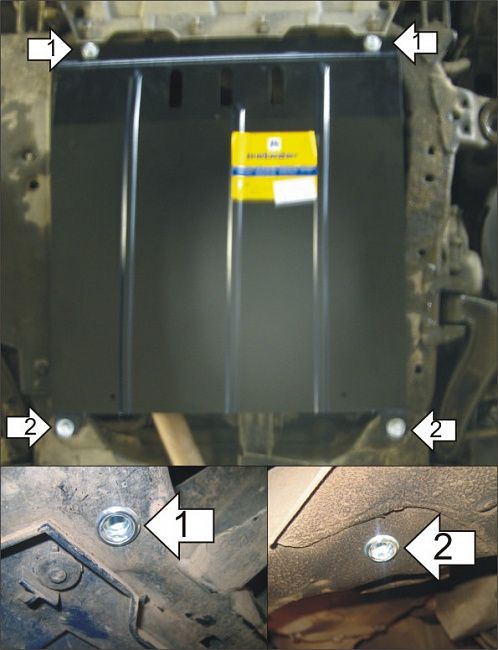 Защита Мотодор для картера, КПП Opel Vectra С 2003-2008. Артикул 01511