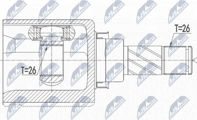 Шрус внутренний (граната) NTY. Артикул NPW-NS-073
