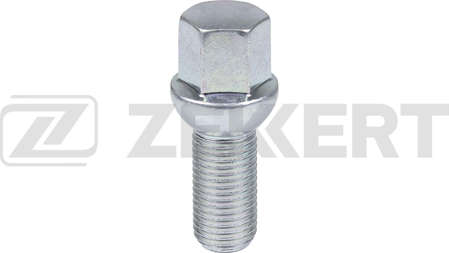 Болт колесный  сфера  M14 x 1 5  длина резьбы 26  ключ 17  Цинк Zekkert. Артикул BE-4128