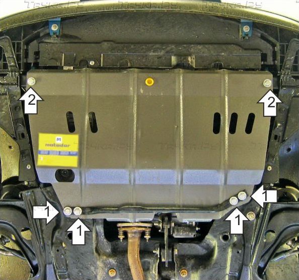 Защита Мотодор для картера, КПП Citroen C3 Picasso 2009-2014. Артикул 71603