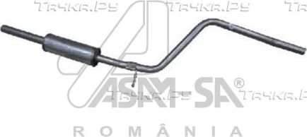 Глушитель (средняя часть) ASAM для Renault Logan I 2004-2015. Артикул 01346