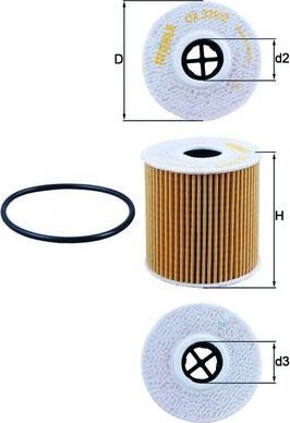 Масляный фильтр Mahle-Knecht. Артикул OX 339/2D