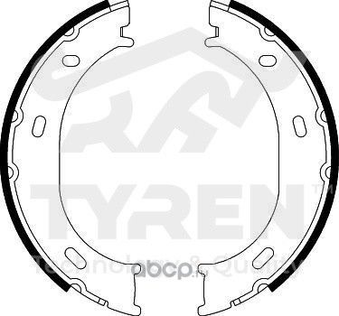 Колодки тормозные барабанные (Tyren). Артикул TYR1412431