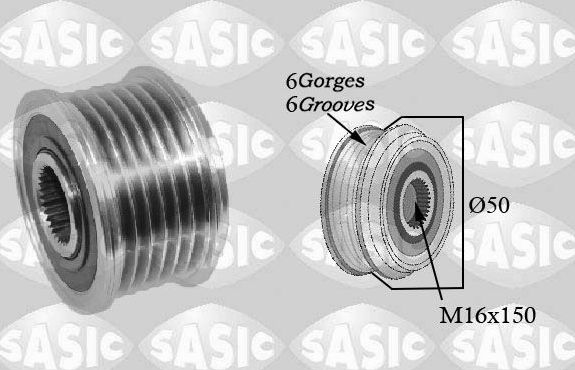 Муфта генератора обгонная Sasic для Mercedes-Benz C-Класс II (W203, CL203) 2000-2008. Артикул 1676014
