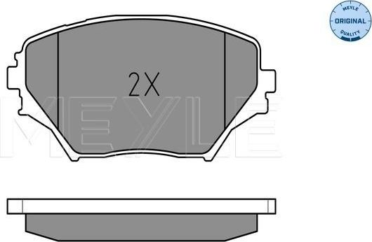Тормозные колодки Meyle Original. Артикул 025 235 8517