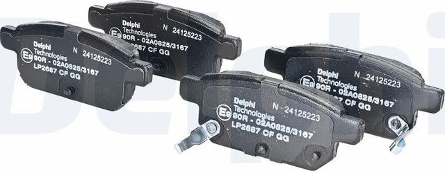 Тормозные колодки Delphi (Low-Metallic). Артикул LP2687