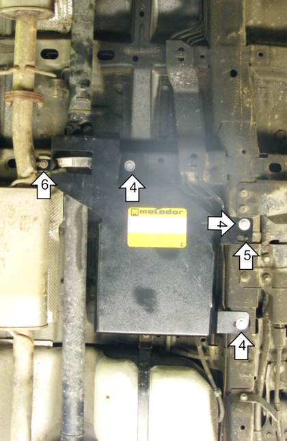 Защита Мотодор для топливного фильтра, подвесного подшипника Opel Antara 2012-2024. Артикул 13004