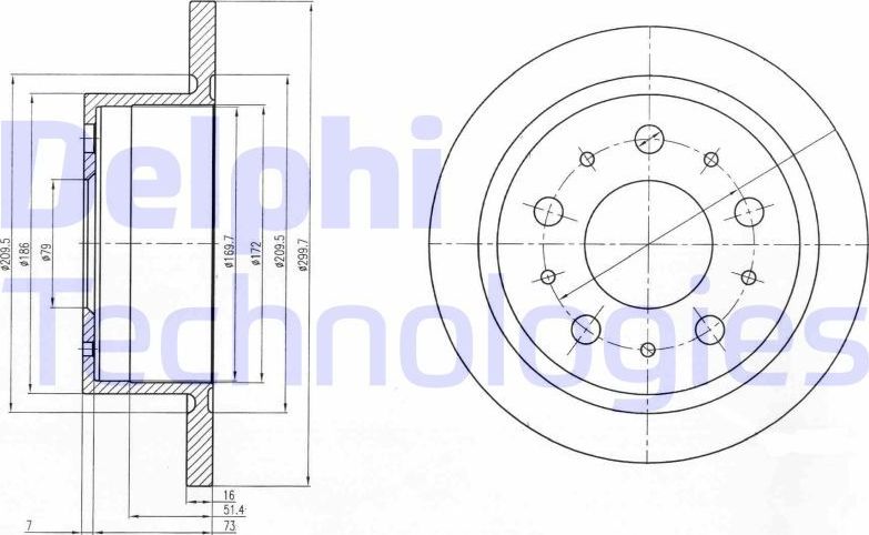 Тормозной диск Delphi. Артикул BG4062