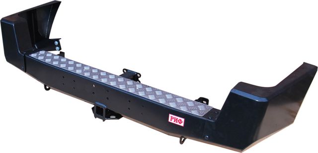 Бампер силовой РИФ задний с квадратом под фаркоп стандарт УАЗ Patriot 2005-2014. Артикул RIF060-21200