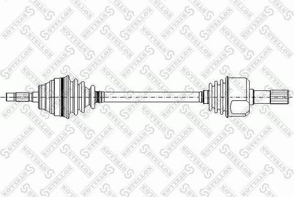 Полуось (привод в сборе, приводной вал) Stellox. Артикул 158 1004-SX