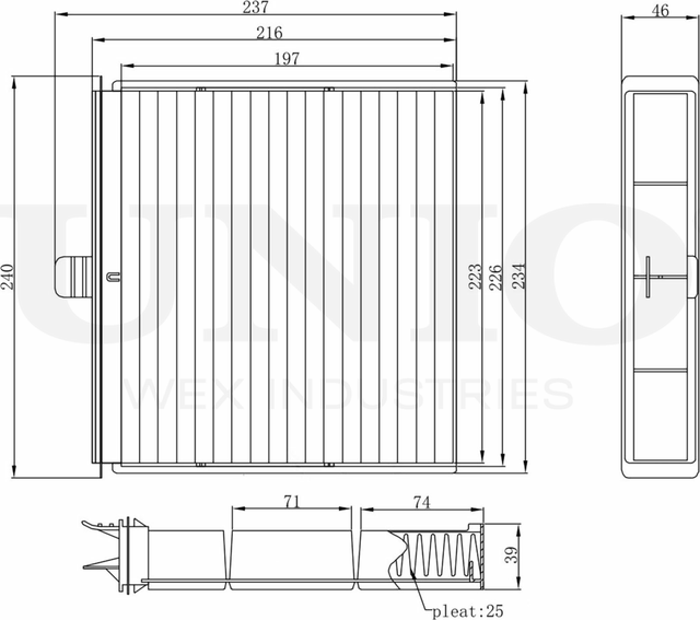 Фильтр салона (Unio). Артикул FLT-40034