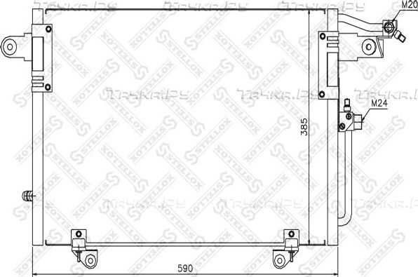 Радиатор кондиционера (конденсатор) Stellox. Артикул 10-45303-SX