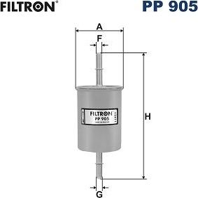 Топливный фильтр Filtron для Datsun mi-DO 2014-2025. Артикул PP 905