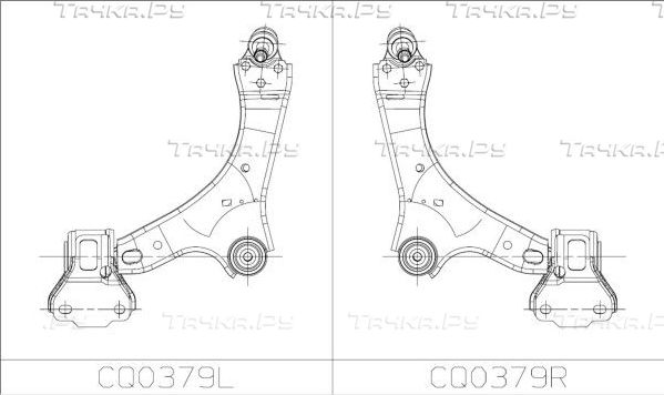Поперечный рычаг CTR (алюминий). Артикул CQ0379L