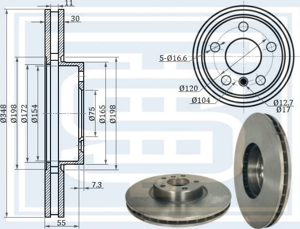 Диск тормозной перед (Starke). Артикул 171933