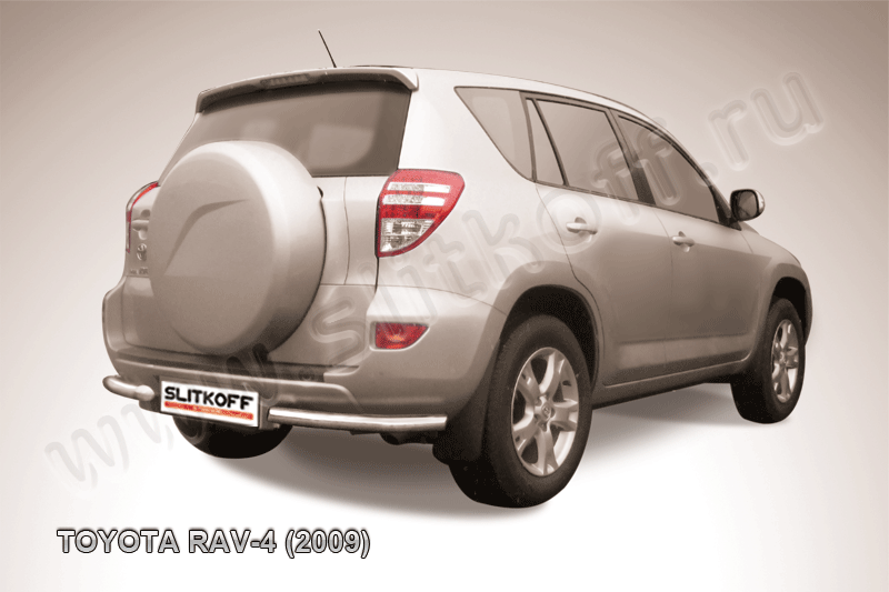 Защита Slitkoff задняя d57 уголки для Toyota RAV4 III SWB 2009-2010. Артикул TR409-016