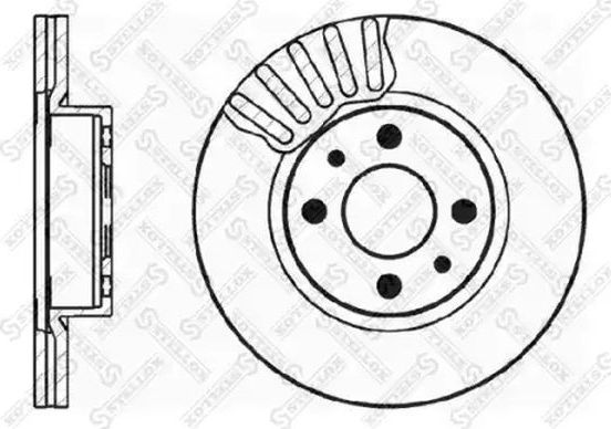 Тормозной диск Stellox для Fiat Croma I 1985-1996. Артикул 6020-9924V-SX