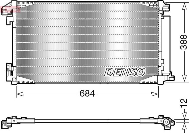Радиатор кондиционера (конденсатор) Denso. Артикул DCN50119