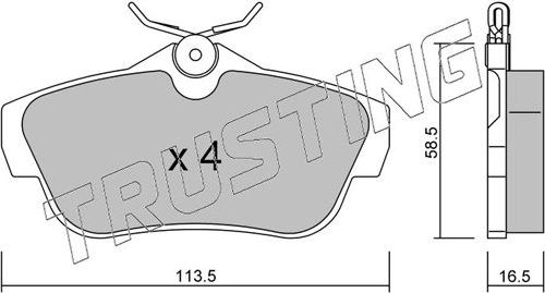 Тормозные колодки Trusting. Артикул 728.0