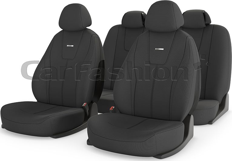 Чехлы универсальные CarFashion Douglasна сидения авто, цвет Темно-серый/Темно-серый/Темно-серый. Артикул 22037