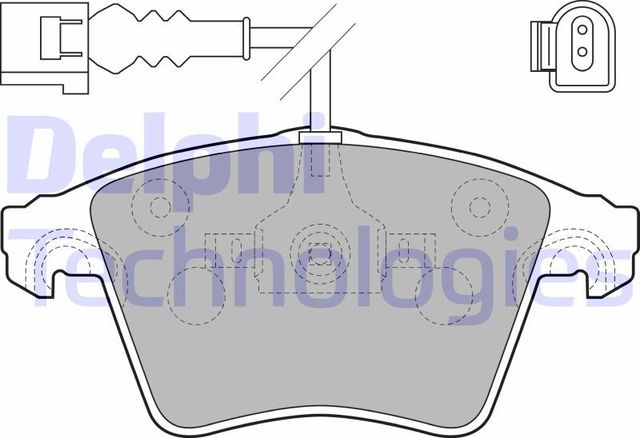Тормозные колодки Delphi (Low-Metallic) передние для Volkswagen Multivan T5 2003-2015. Артикул LP1914