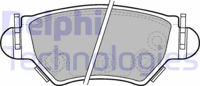 Тормозные колодки Delphi (Low-Metallic). Артикул LP1553