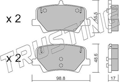 Тормозные колодки Trusting. Артикул 1187.0