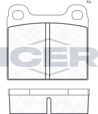 Тормозные колодки Icer для Audi 80 II (B1) 1972-1978. Артикул 180219