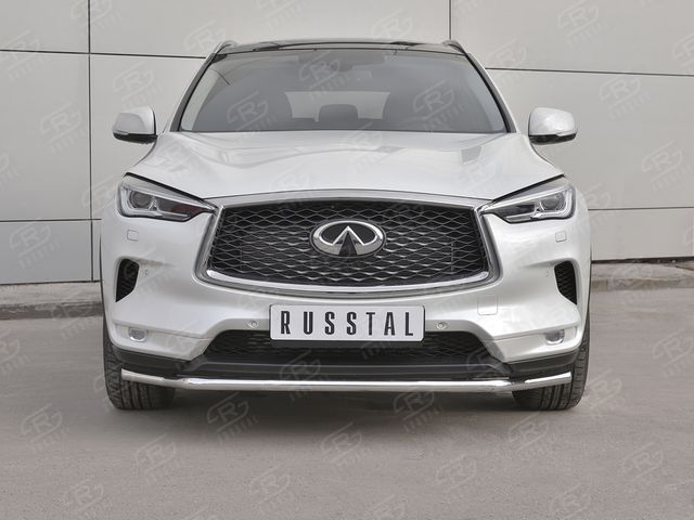 Защита RusStal переднего бампера d42 волна для Infiniti QX50 II 2018-2026. Артикул IQX5Z-003076