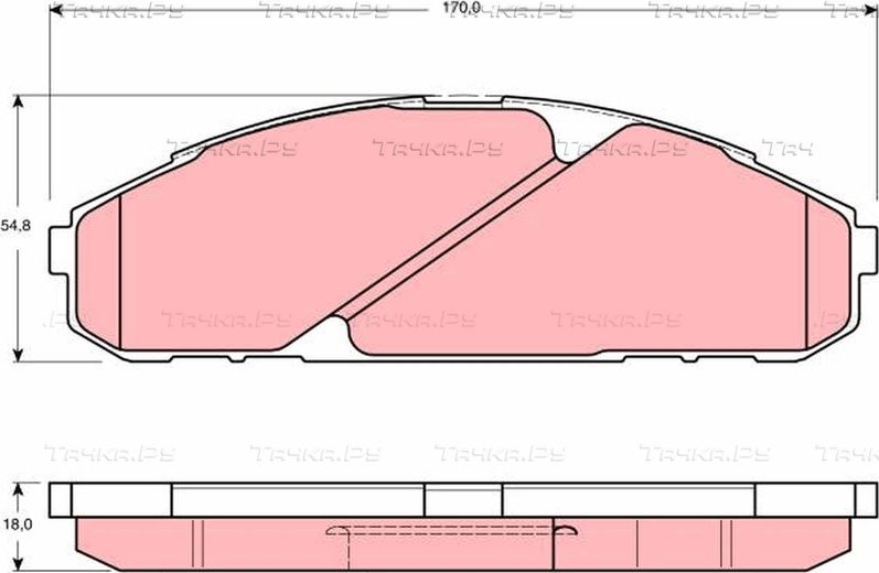 Тормозные колодки TRW. Артикул GDB3394