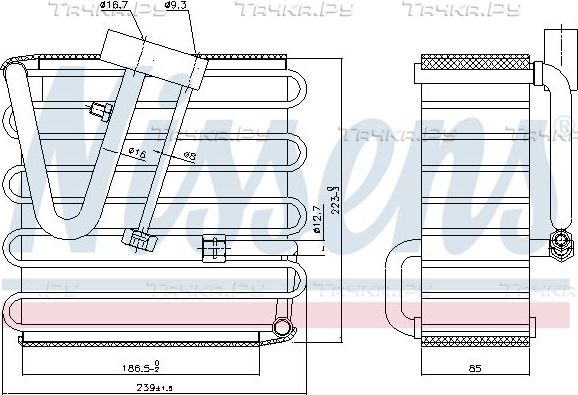 Испаритель кондиционера Nissens (алюминий). Артикул 92022